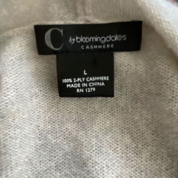 BLOOMINGDALE’S 100% Cashmere Sweater Vest Gilet Grey Large - Picture 3 of 4